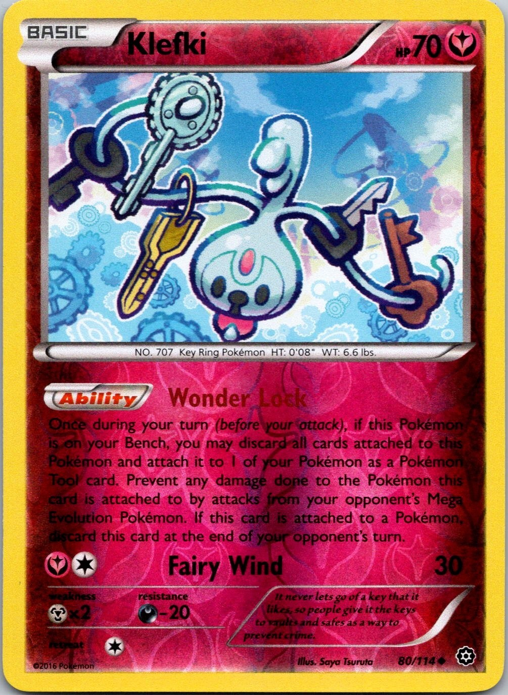 Klefki 80/114 Reverse Holo Steam Siege Pokémon TCG LP