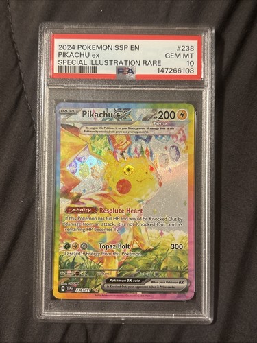 2024 POKEMON SSP EN-SURGING SPARKS SPECIAL ILLUSTRATION RARE PIKACHU EX PSA 10