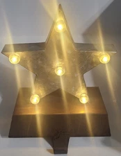 Glitzhome Metal Star LED Stocking Hanger