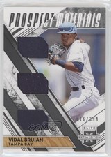 2019 Elite Extra Edition Triple Prospect Materials Black 16/399 Vidal Brujan s3g