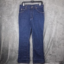 Vintage Lee Bootcut Jeans Mens 34x32 Blue 70s 80s Made in USA Fits 32x32
