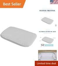 Luxury Grey Waterproof Fitted Sheet for Beside Me Dreamer Bassinet - Safe Cozy