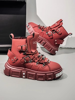 Men's Hip Hop Punk Rock Rivet Shoes Outdoor Motorcycle Gothic