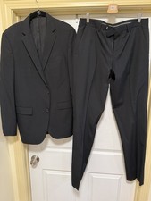 Traje Hugo Boss Hombre Jam76 Sharp1 Negro 2 Botones Talla 40 Largo 34W X 35L