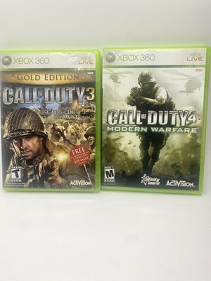 XBOX 360 Call of Duty 4 modern Warfare & Call of Duty 3 Gold Edition