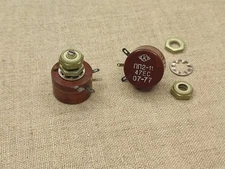 47Ω, 220 Ω, 6k8 Ω, 15kΩ PP2-11  Wire Potentiometer 2 W , Trimming Resistor, USSR