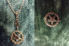 Vintage Masonic Star 10K Yellow Gold Ladies P...