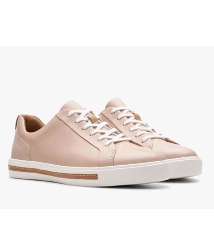 Clarks Ladies Un Maui Lace Blush Leather Trainers UK Size 5.5 D EUR 39 - Picture 1 of 5