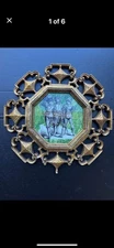 16th Century Mercenaries in Gold  Vintage Octagon  frame- 16” x 16” Under Glass