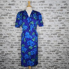 Papell Boutique 2 Piece Suit Set Womens 12 Lightweight Floral Short Sleeve Midi