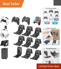 9-Pack Gaming Controller  Headset Wall Mount Holder - Stylish Space-Saver