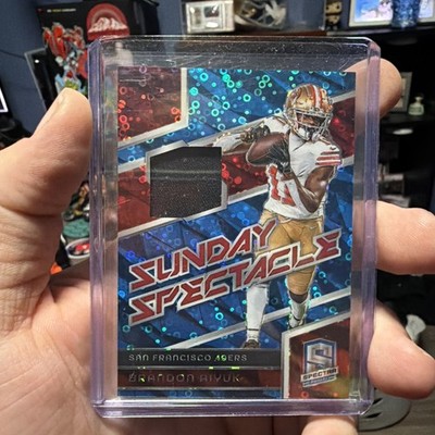Spectra Sunday Spectacle Brandon Aiyuk  Neon Blue JERSEY MATCH 11/60 EBAY 1/1 