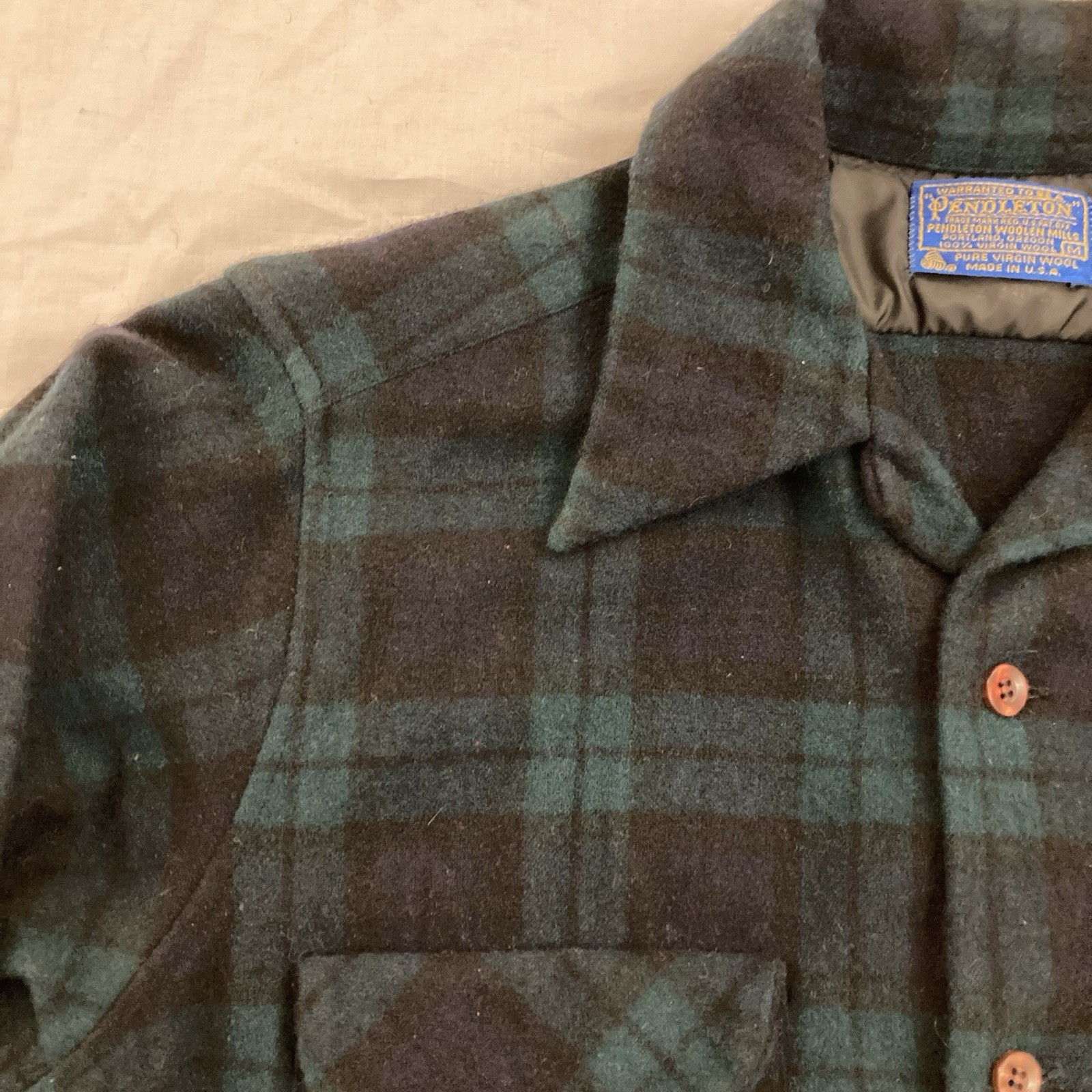 Pendleton Men’s Medium Wool Button Up Flannel Shi… - image 2