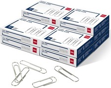 Jumbo Paper Clips Smooth 1000 Large Paper Clips 10 Boxes of 100 Each Silver