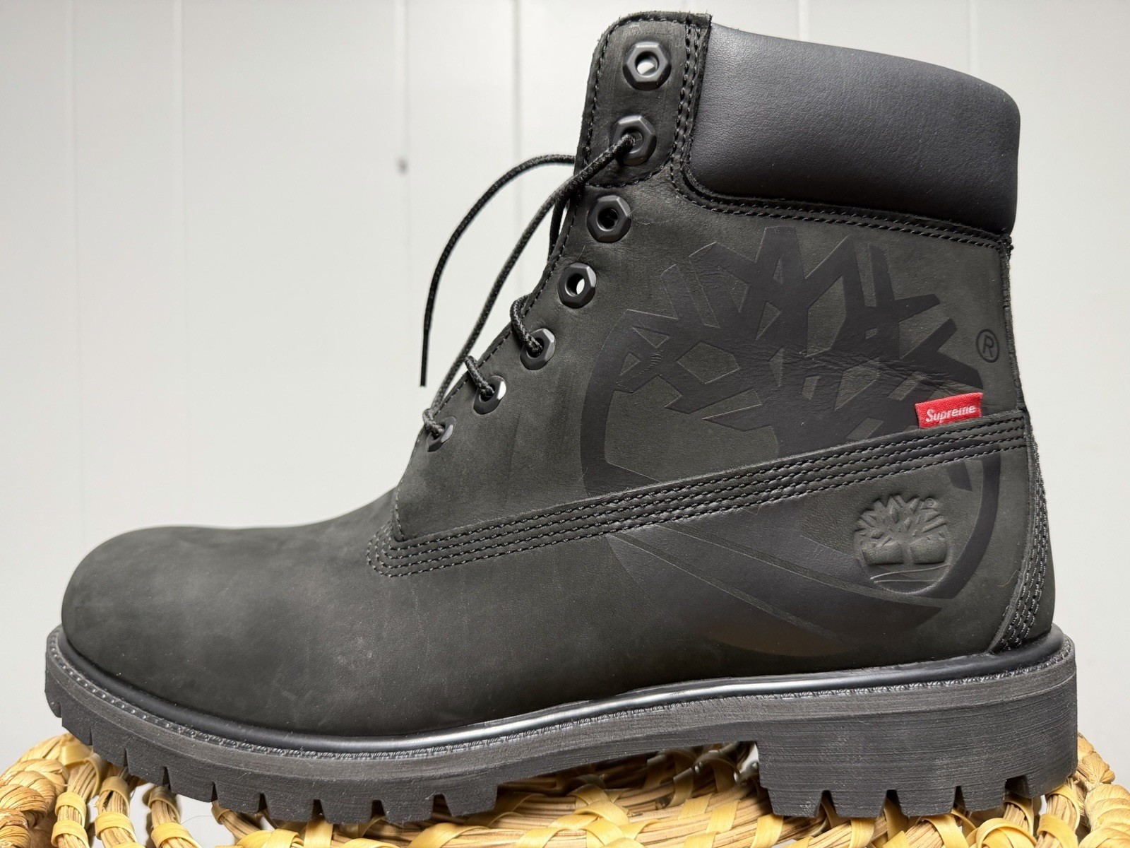 Timberland x Supreme Premium Waterproof Boot Black Nubuck Men’s Size 11 image 5