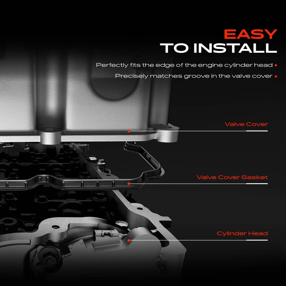 Juego de juntas de cubierta de válvula de motor para Chevy Malibu 78-83 Impala Camaro Buick Regal Foto 4 de 4