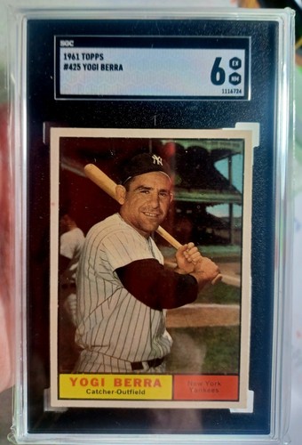 1961 TOPPS YOGI BERRA #425 GRADED 6 SGC. EX-NEAR MINT - Picture 6 of 18