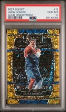 2021 PANINI SELECT GOLD DISCO PRIZM #12 LUKA DONCIC 6/10 PSA 10