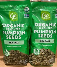 2 Packs Go Raw Organic Sprouted Pumpkin Seeds with Sea Salt 22 oz Each Ex 10/26 13.42 per gallon