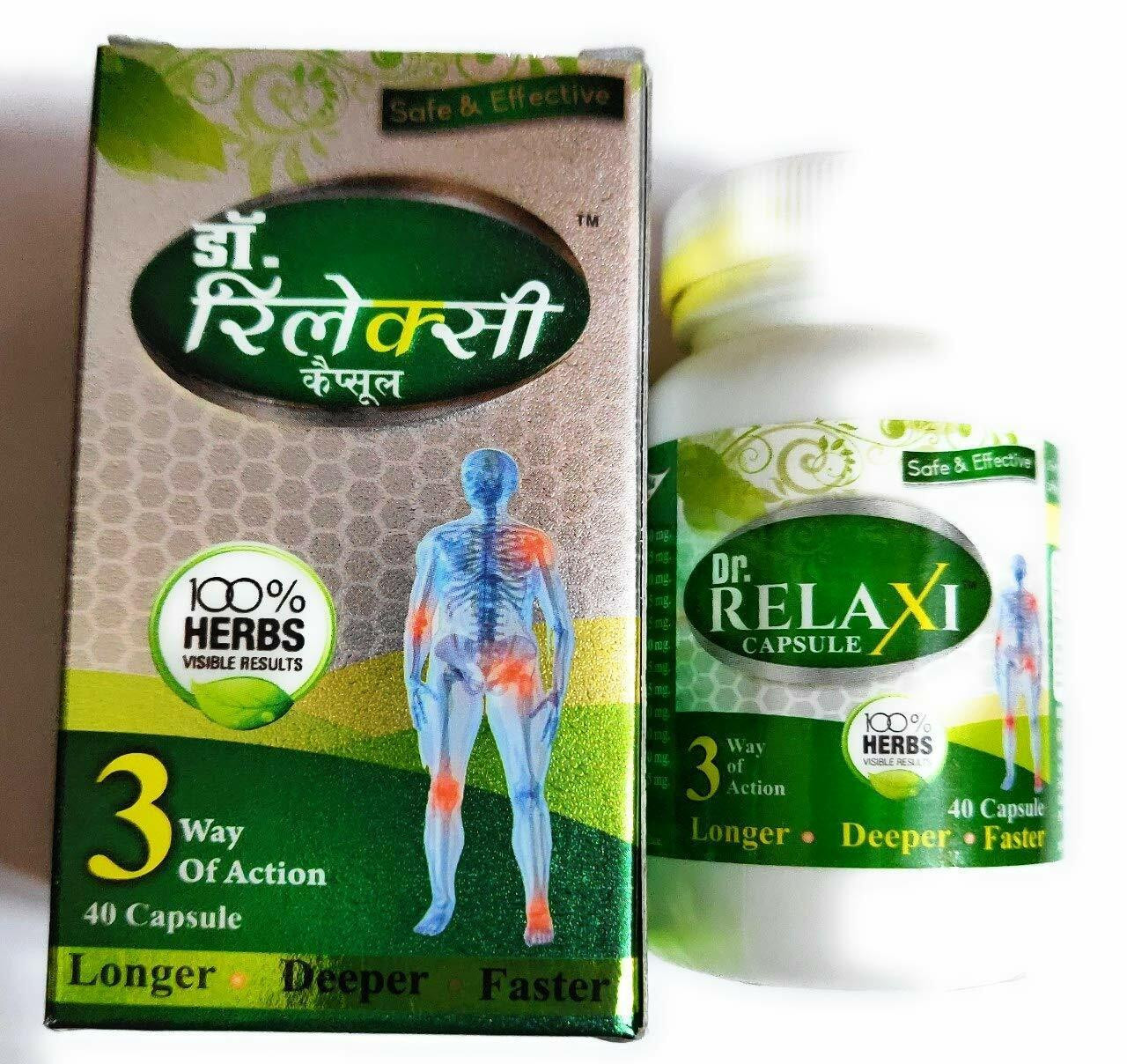 Rajasthan herbals Dr Relaxi Herbal Capsules for Joints Pain & Arthritis, 40 Cap