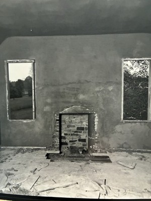 Caufield & Shook   Abandoned Interior with Removed Fireplace   Vintage Architect