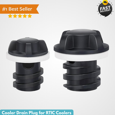 Cooler Drain Plug for RTIC Coolers, 2 Pack Large & Small Replacement Plugs Co...