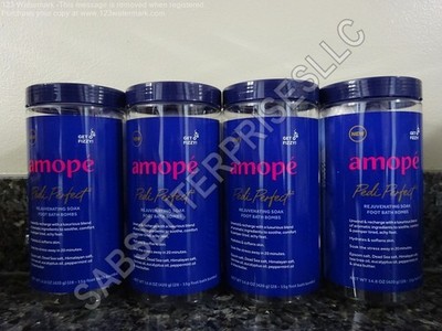 112 Amope PEDI PERFECT Rejuvenating Soak FOOT BATH BOMBS (4 bottles of 28) NEW