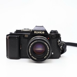Konica FS-1 35mm SLR Film Camera Witj Hexanon 50mm f/1.7 Prime Lens