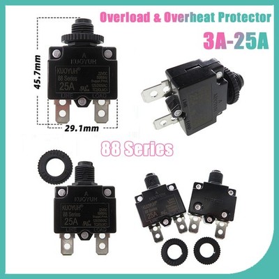 88 Serie 3A-25A Überlast und Überhitzungsschutz-Leistungsschalter DC/AC 125/250V