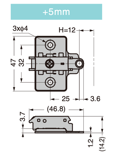 Sugatsune Cabinet Hinge Medium Duty SOFT CLOSE Full Overlay Olympia- 100° - Picture 7 of 9