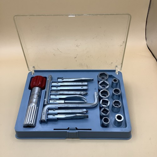 Vintage Socketool Kit by Shelton Tools Socket Ratchet Travel Tool Mechanic