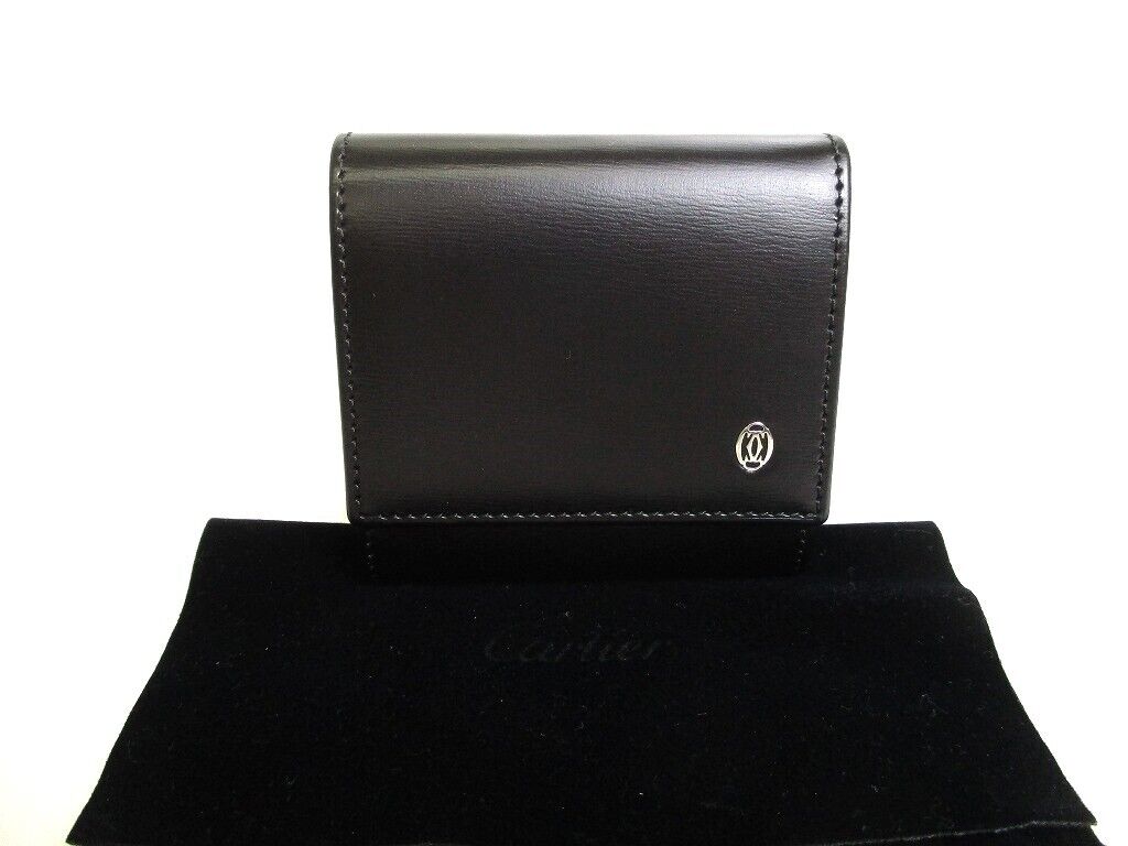Authentic Cartier Pasha de Cartier Black Leather Coin Purse Authentic Cartier Pasha de Cartier Black Leather Coin Purse