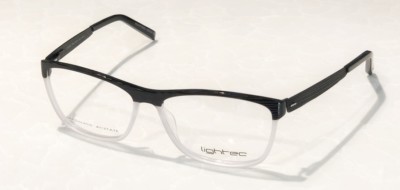 NEW Lightec Eyeglasses Stylish Frames 7756L 55-14-135 NN012 Black Spring Hinges