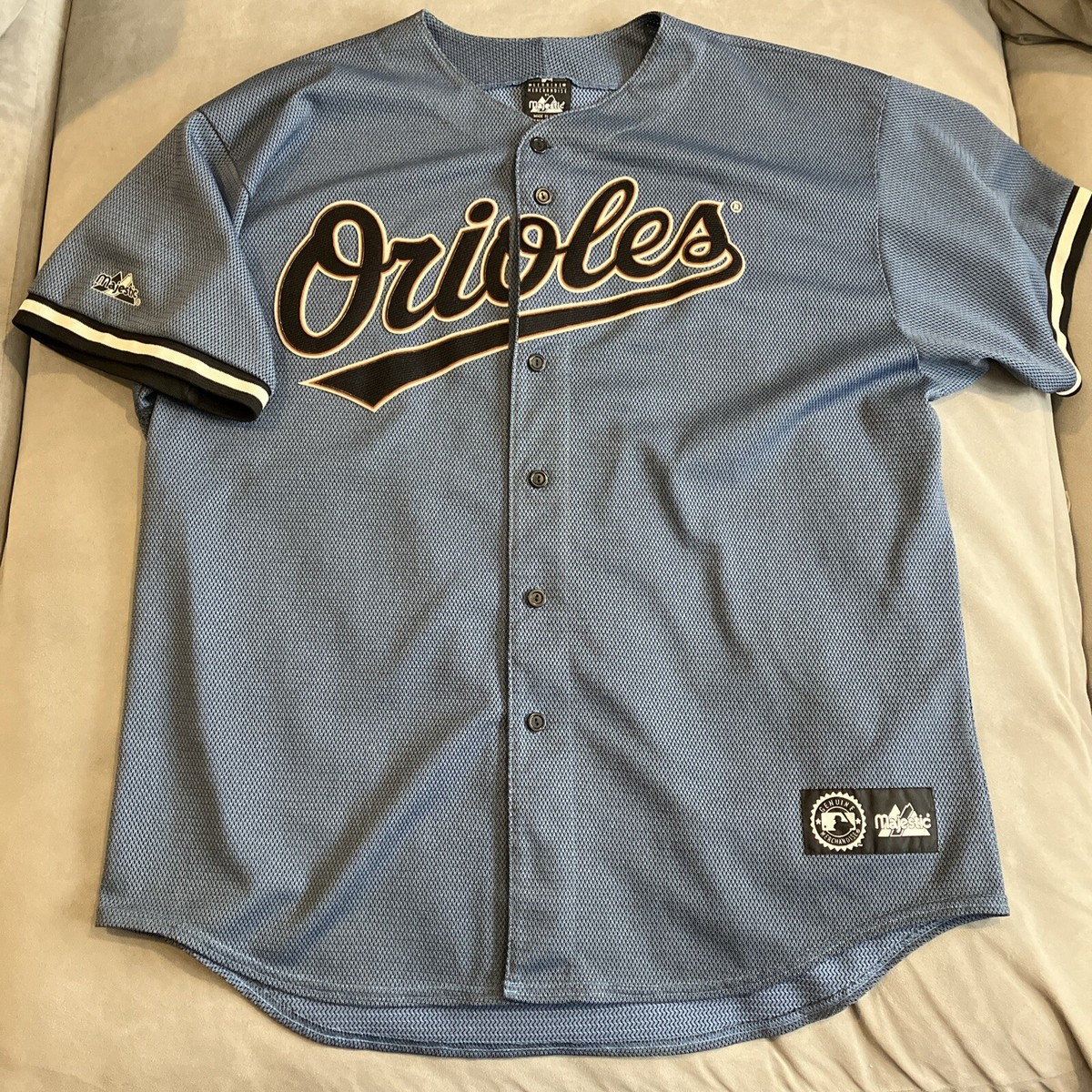 RARE - Vintage - Majestic -Baltimore Orioles - Blue / Gray