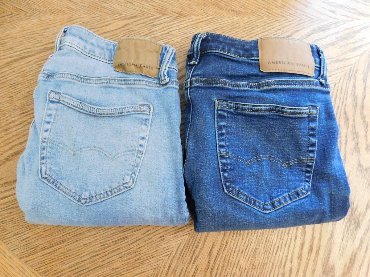 Men's American Eagle AirFlex+ Skinny Denim Blue Jeans Size 30x30