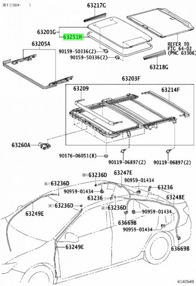 LEXUS TOYOTA Genuine OEM FACTORY SUNROOF WEATHERSTRIP 2002-2006 ES330 ES300 - Изображение 4 из 4