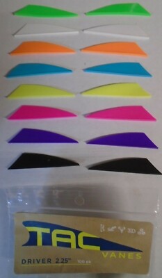 100 TAC Driver 225 Vanes! BUILD YOUR BAG! 2.25'' white neon yellow green black