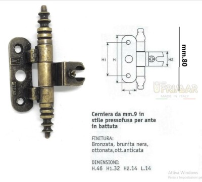 Cerniere Per Ante Mobili Antichi - Foto 10