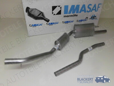 IMASAF Auspuffset für Peugeot 504 2.1 D + 2.3 D 7/1972-1986 | Mittelrohr + ESD