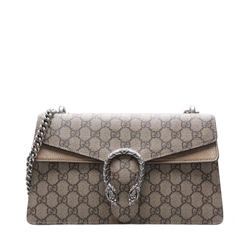 Petit sac à bandoulière femme Gucci marron PVC GG Supreme Dionysus 400249