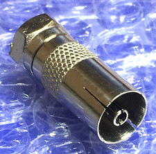 Adattatori Antenna TV - Connettori F Maschio A TV Maschio/Femmina, 2 Pezzi In Ottone Nichelato - Foto 10