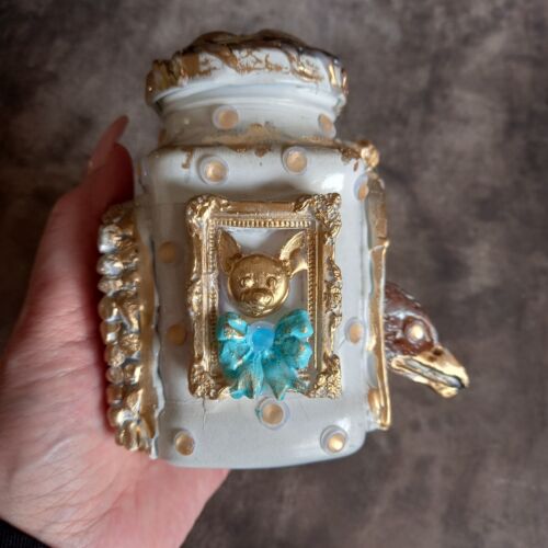 accessories house doll artist puppet art ooak original old antique jar eagle dog - Picture 4 of 24