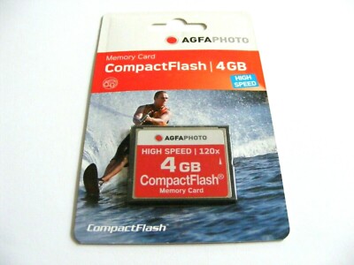 4GB Compact Flash Card HIGH SPEED 120x ( 4 GB CF Karte ) AGFAPHOTO Neu