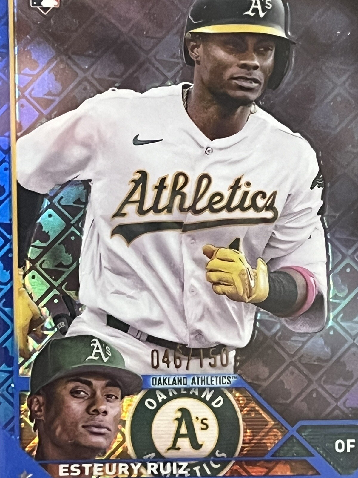 Esteury Ruiz 2023 Topps Chrome Logofractor #99 True Blue Refractor  /150 RC