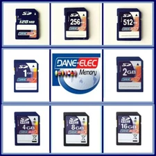 Dane-Elec 256MB 512MB 2GB 4GB 8GB 16GB SD Memory Card with Case