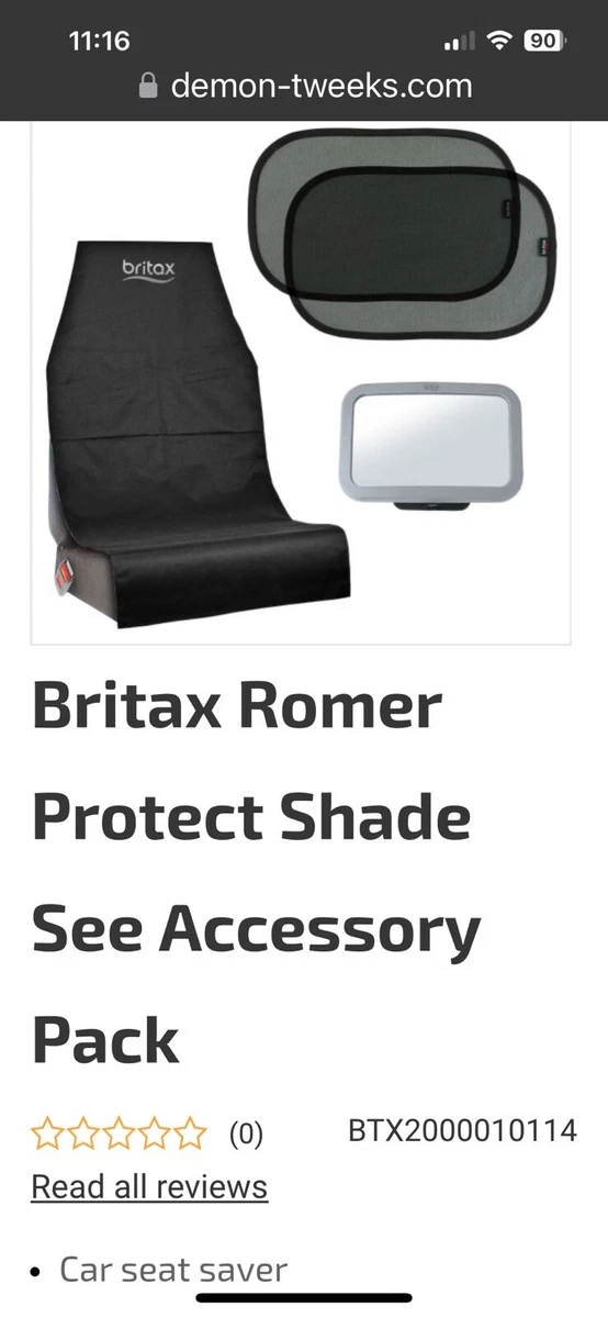 Britax Romer Accessory Pack Car Seat Protector Window Shade Mirror Baby