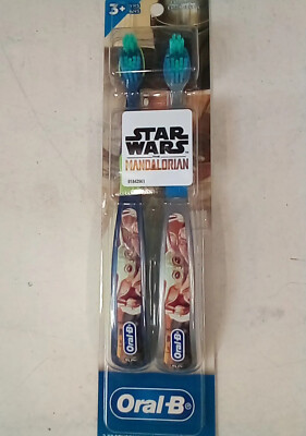 Star Wars The Mandalorian Grogu ORAL-B Set of 2 Manual Tooth Brushes extra soft
