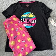 Secret Treasures Soft Pajama Set Women's Size Small "Can't Adult Today" Pajamas