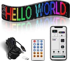 x Insegna Rgb Display Luminosa Led Controllo App Per Auto Camion 70x173mm