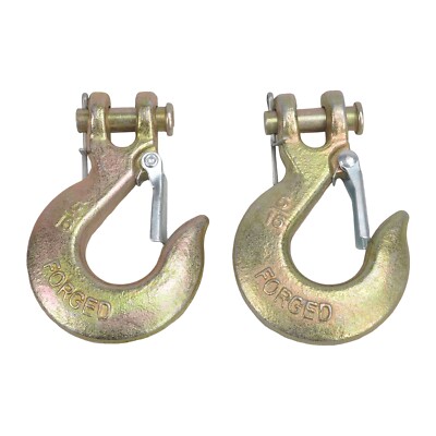3/8 Inch G70 Forged Steel Clevis Slip Hooks Safety Latch 10 Pack 3/8 Chain Hooks With Safety Latches - Forged G70 Steel Clevis Slip Hooks For Trailers & Trucks Trailer Safety Chains - View #6